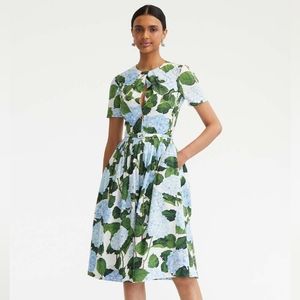 Oscar de la Renta Green and Blue Sundress